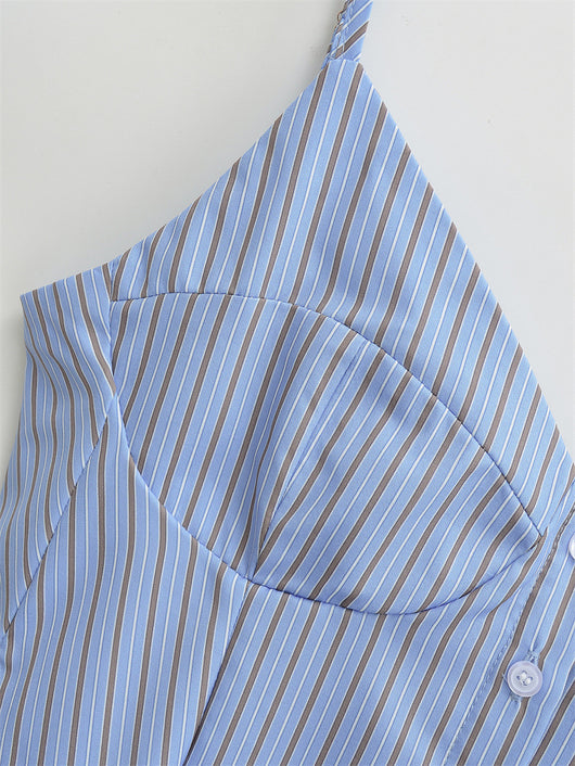 Blusa Camiseta sin Mangas con Pliegues en Popelina - Image 6