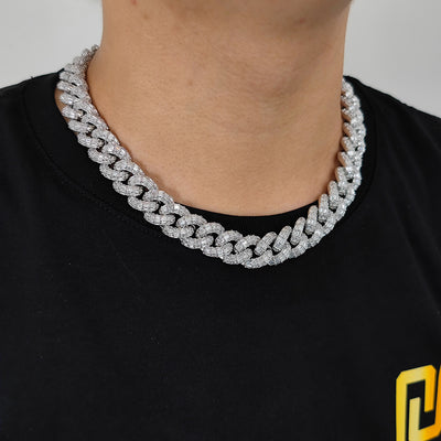 Cadena Cubana Tres Filas 15mm Chapada en Oro Real Hip Hop - Image 10