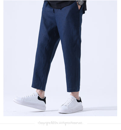 Pantalones Anchos Casuales Estilo Asiático para Hombre - Image 9