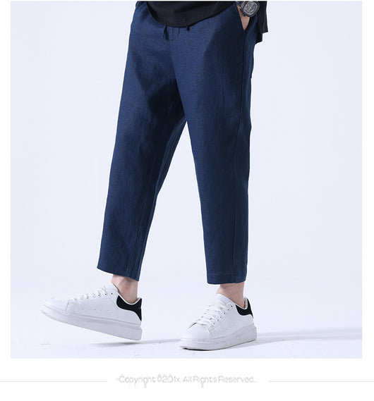 Pantalones Anchos Casuales Estilo Asiático para Hombre - Image 9