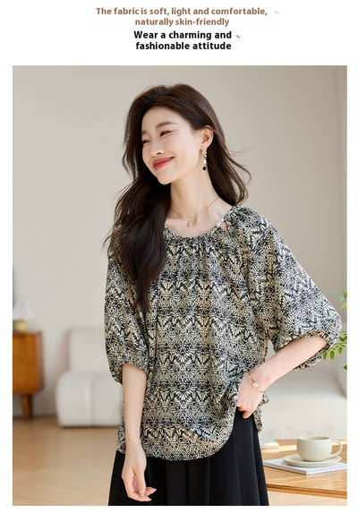 Blusa Suelta Reductora de Manga 3/4 para Mujer - Image 17