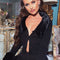 Cardigan Abotonado Elegante con Cuello de Piel Sintética