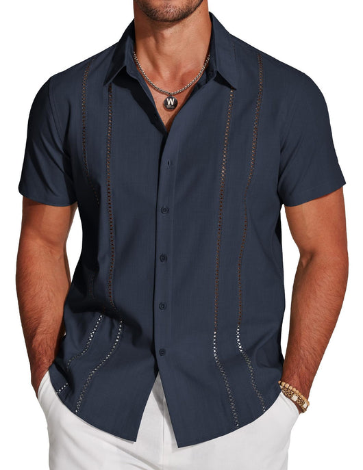 Camisa Hawaiana Versátil de Manga Corta para Hombre - Image 20