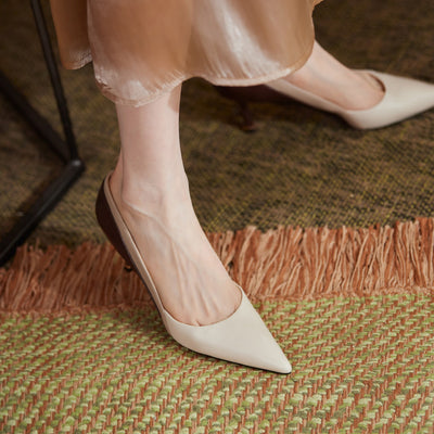 Sandalias de Tacón Stiletto Bicolor Elegantes para Mujer - Image 7