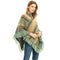 Poncho Navideño Étnico Rojo para Mujer