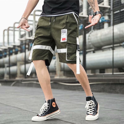 Shorts Deportivos Hombre Verano Estilo Urbano Sueltos Funcionales Tendencia Dark - Image 2
