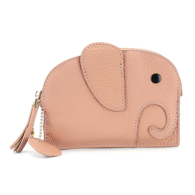 Monedero de Cuero Genuino Elefante Lindo - Cartera Mini Creativa - Image 5
