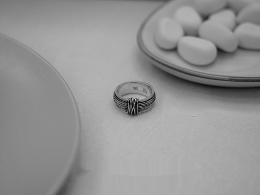 Anillo Vintage Tejido a Mano con Alambre Pulido para Hombre - Image 12