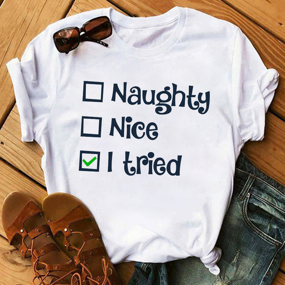 Playera Casual para Mujer con Estampado de Letras