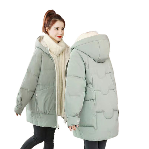 Chaqueta Acolchada de Plumón Mujer Largo Invierno