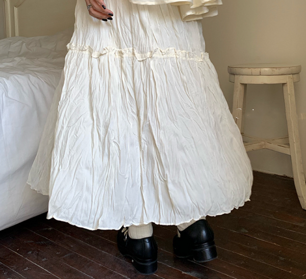 Falda Midi Arrugada para Otoño - Elegancia Desenfadada