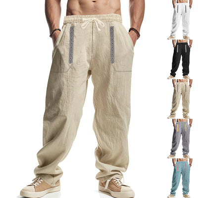 Pantalones de Lino Holgados Transpirables para Hombre - Image 12