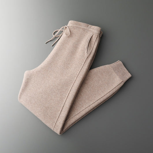 Pantalones Harem Casual de Lana Gruesa con Cintura Alta para Hombre - Image 8