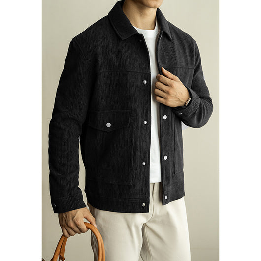 Chaqueta Texturizada Premium para Hombre - Otoño e Invierno - Image 7
