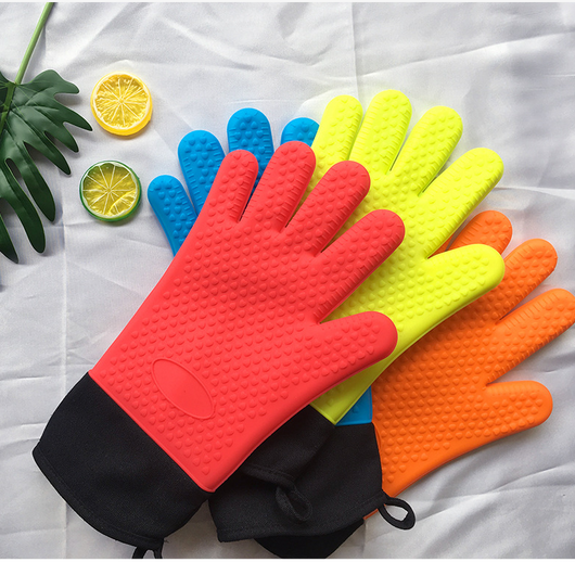 Guantes de Silicona para Cocina y Horno - Aislantes Térmicos de 5 Dedos