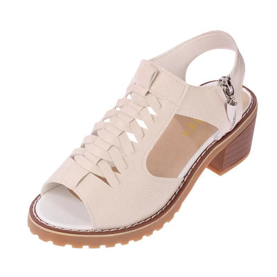 Sandalias Femeninas de Color Sólido con Cierre Lateral - Estilo Moderno y Cómodo - Image 10