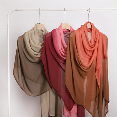 Foulard Ligero de Rayón con Degradado Pintado a Mano - Protección Solar - Image 17