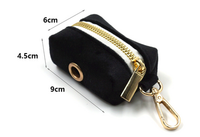 Collar de Terciopelo Negro con Hebilla Dorada y Kit Completo para Paseos - Image 6