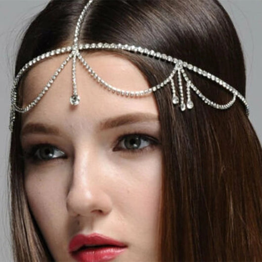 Tocado Nupcial con Cristales y Borlas - Joyería para el Cabello de Novia - Image 3