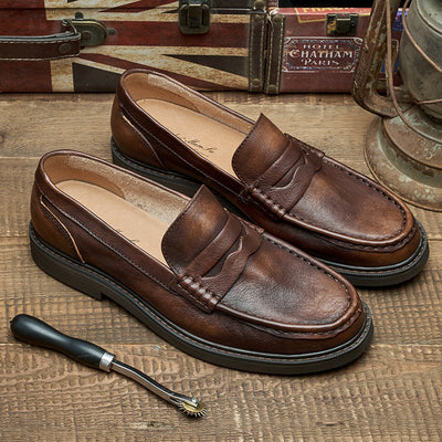 Mocasines de Cuero con Sistema de Un Pedal para Hombre - Comodidad Casual - Image 10