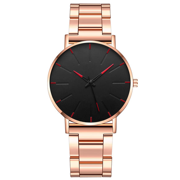 Reloj Ejecutivo Ultra Delgado con Correa de Acero Inoxidable para Hombre