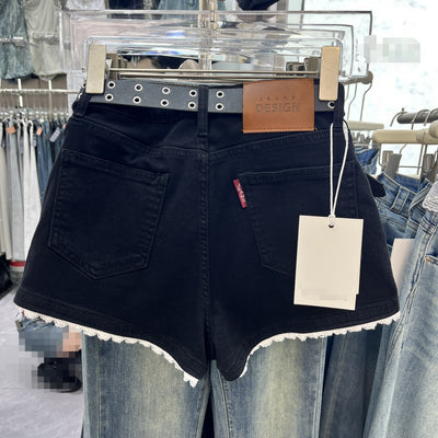 Shorts de Mezclilla Chic con Ribete de Encaje - Image 14