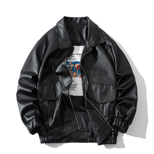 Chaqueta de Cuero para Hombre con Solapa Ancha - Estilo Moderno y Elegante - Image 14