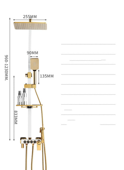 Sistema de Ducha Cromado Dorado con Rociador Bidet - Image 26