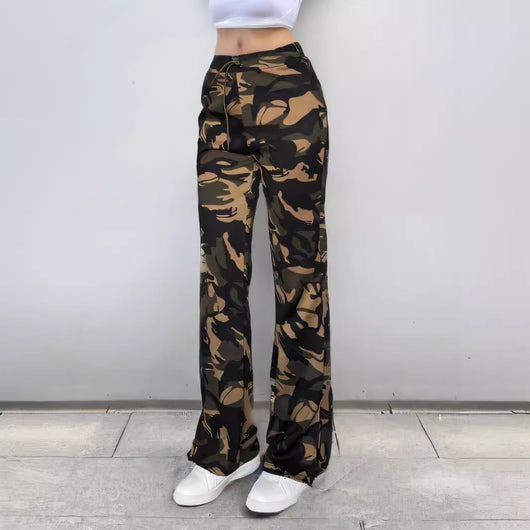 Pantalones Casuales con Abertura Lateral - Tendencia Street Wear para Mujer - Image 4