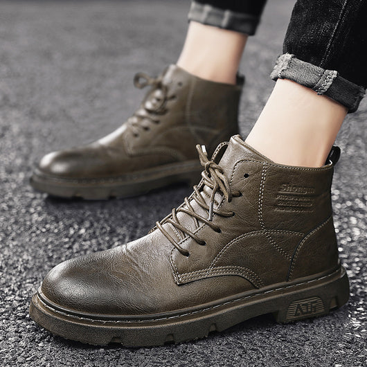 Botas Martin de Cuero de Cerdo para Hombre - Caña Alta Elegante - Image 6