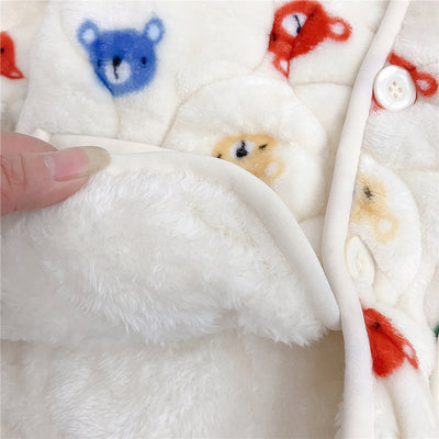 Pijama Infantil de Forro Polar Coral Grueso de Tres Capas - Image 8