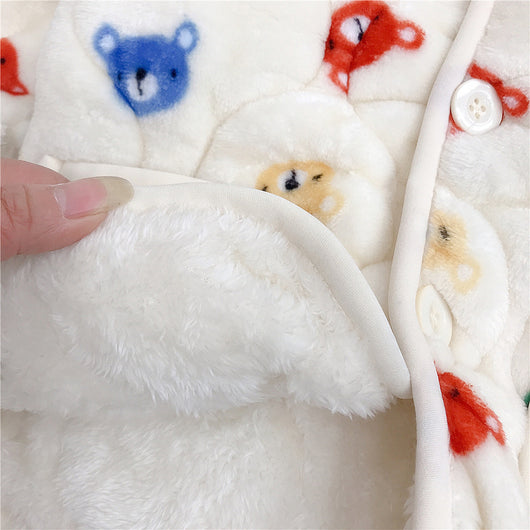 Pijama Infantil de Forro Polar Coral Grueso de Tres Capas - Image 8