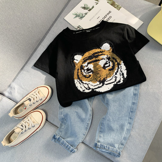Camiseta Infantil Panda Manga Corta