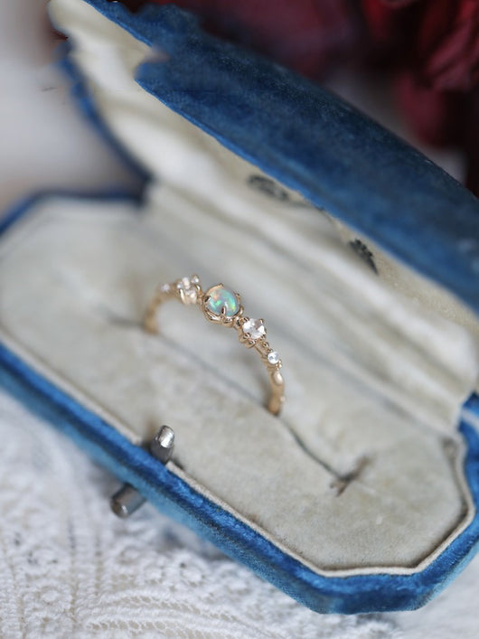 Anillo de Ópalo Lunar Natural en Plata de Ley 925 - Image 3
