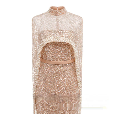 Vestido de Fiesta con Bordado de Perlas - Image 3
