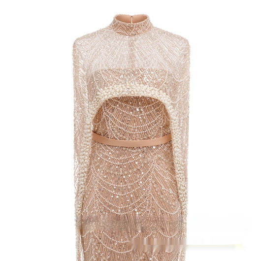 Vestido de Fiesta con Bordado de Perlas - Image 3
