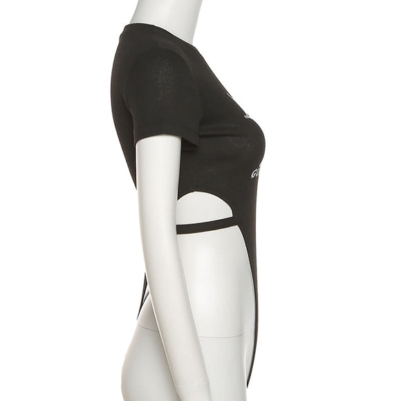 Body Estampado Cuello Redondo Sexy