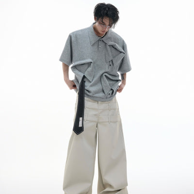 Polo Deconstruido de Algodón con Cuello Múltiple - Manga Corta - Image 14