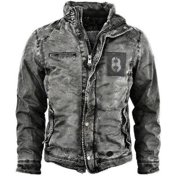 Chaqueta Militar Cuello Alzado Joven Lavada - Uso Exterior