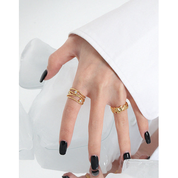 Anillo de Plata Esterlina 925 con Circón Diseño Exclusivo para Mujer