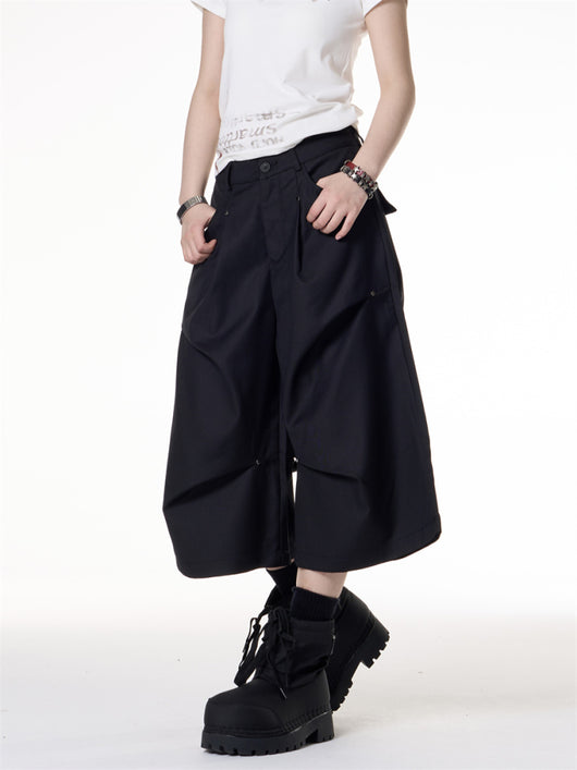 Jumpsuit Ancho de Tiro Bajo con Pliegues y Corte Relajado - Image 7