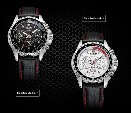 Reloj de Lujo para Hombre 1010 - Correa de Cuero, Resistente al Agua 3ATM - Image 9