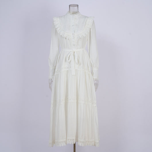 Falda Larga Elegante con Blusa Bordada y Mangas Linterna Ajustadas - Image 6