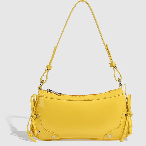 Bolsa Tiracolo Quadrada Pequena com Laço Duplo - Design Minimalista Liso
