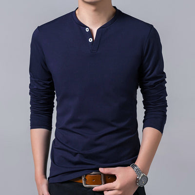 Playera Cuello V Hombre - Diseño Clásico de Color Liso - Image 10
