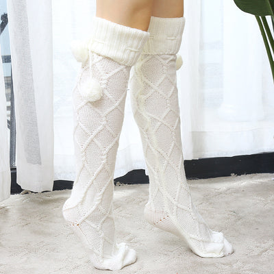 Medias Largas de Algodón Trenzado para Botas Mujer - Image 10