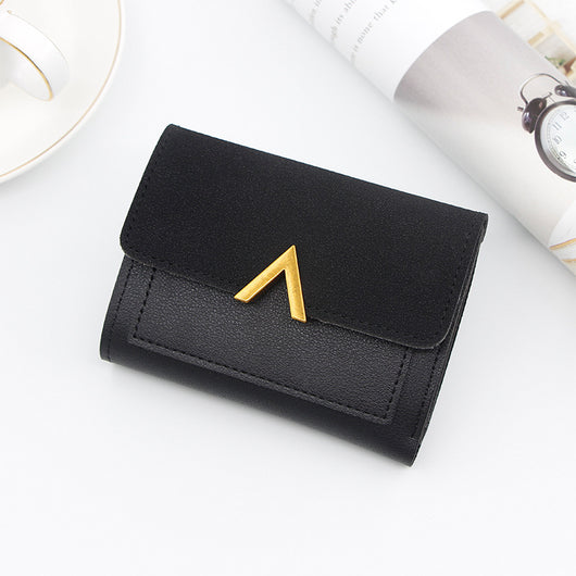 Billetera Corta Dorada V para Mujer - Diseño Bronze Gold Elegante - Image 2
