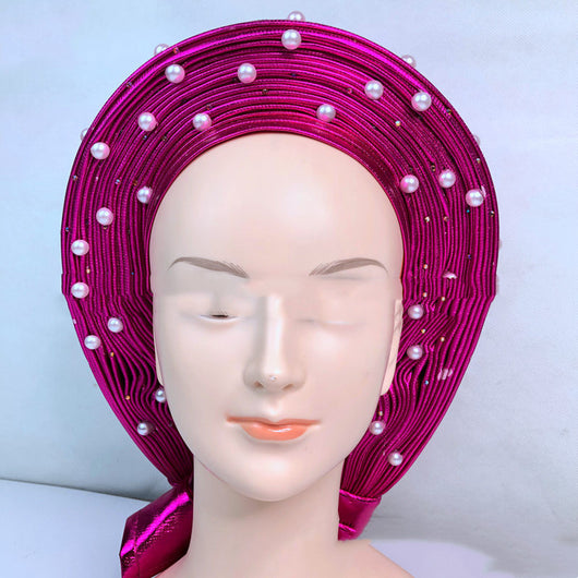 Turbante Trenzado Jacquard Perla Árabe para Mujer - Image 7