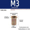 Plated Color Zinc Rivet Nut M3 100pc