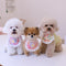 Babero Absorbente Cuadros para Perros con Encaje Decorativo